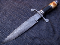 Damascus Bowie/Dagger Knife