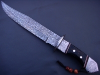 Damascus Bowie/Dagger Knife