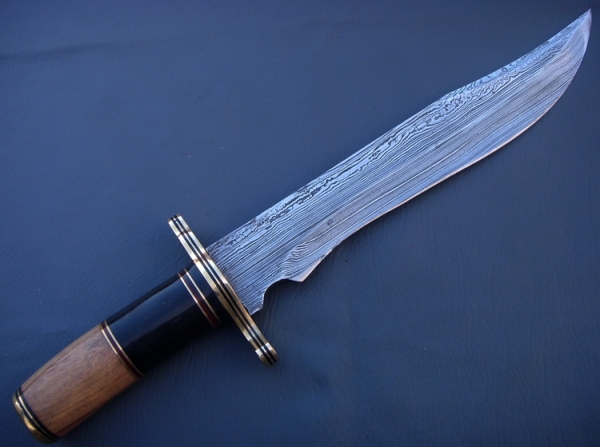 Damascus Bowie/Dagger Knife