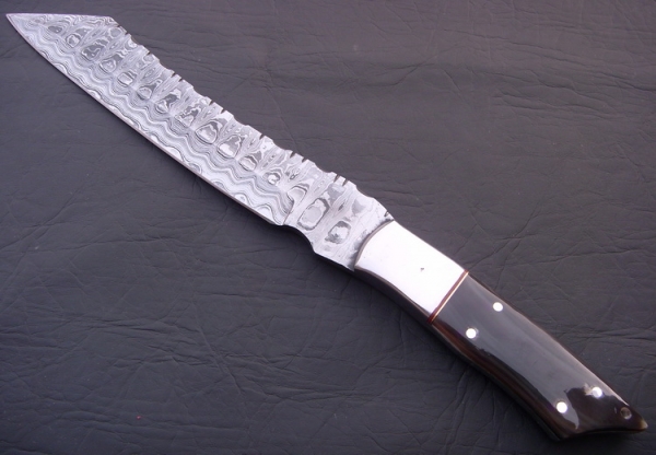 Damascus Bowie/Dagger Knife