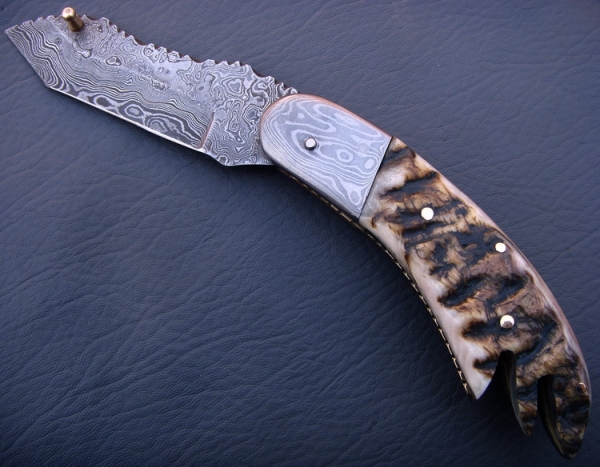 Damascus Folding Knife