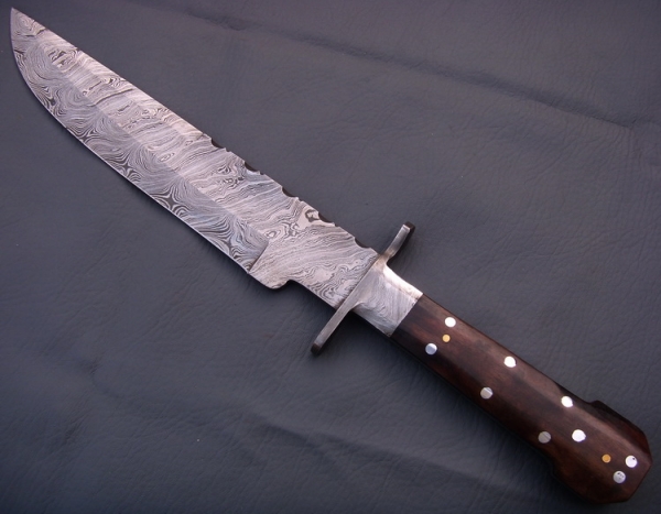 Damascus Bowie/Dagger Knife